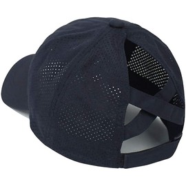 KFXFENQ Womens Criss Cross Ponytail Hat Quick Drying Baseball Cap Sun Hats UV Protection Sport Cap (Dark Blue)