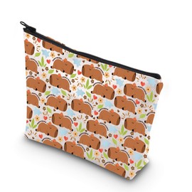 JNIAP Capybara Makeup Bag Capybara Lovers Gifts Capybara Mom Gifts Nappybara Gifts Capybara Zipper Pouch (Capybara mb)