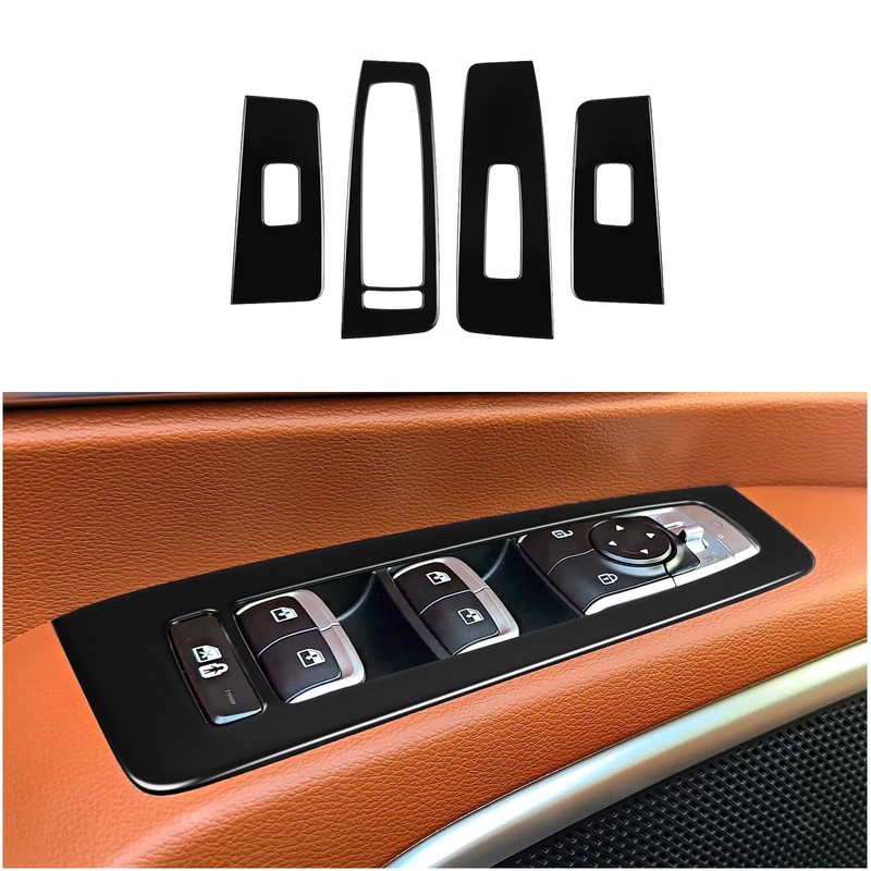 Hellet 4PCS Door Window Control Panel Cover Trim for Kia