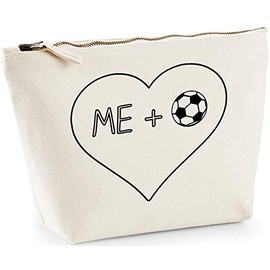 Hippowarehouse Me and Football printed make up cosmetic wash bag 18x19x9cm
