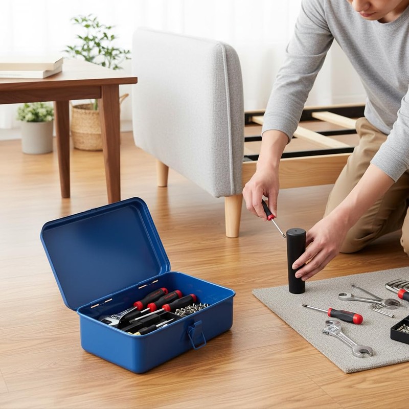 Housoutil Portable Tool Box Repair Tool Storage Container General Tool