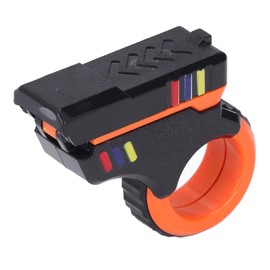 Fingertip Slider Novelty Fidget Novelty Gun Fidget Slider, Non Slip Ratchet Stress Relief Gyro Finger Novelty 3D Slider Fidget Ring Fingertip Novelty (Orange + Black)