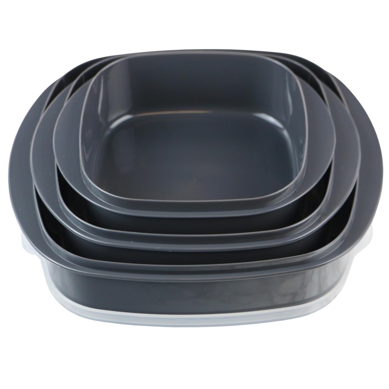 Reston Lloyd Nesting Microwave Containers, Set of 3, Adjustable Steam