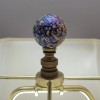 BALL Glitterbomb Blue Speckled 1" Ball Lamp Finial Nickel/Polishe -