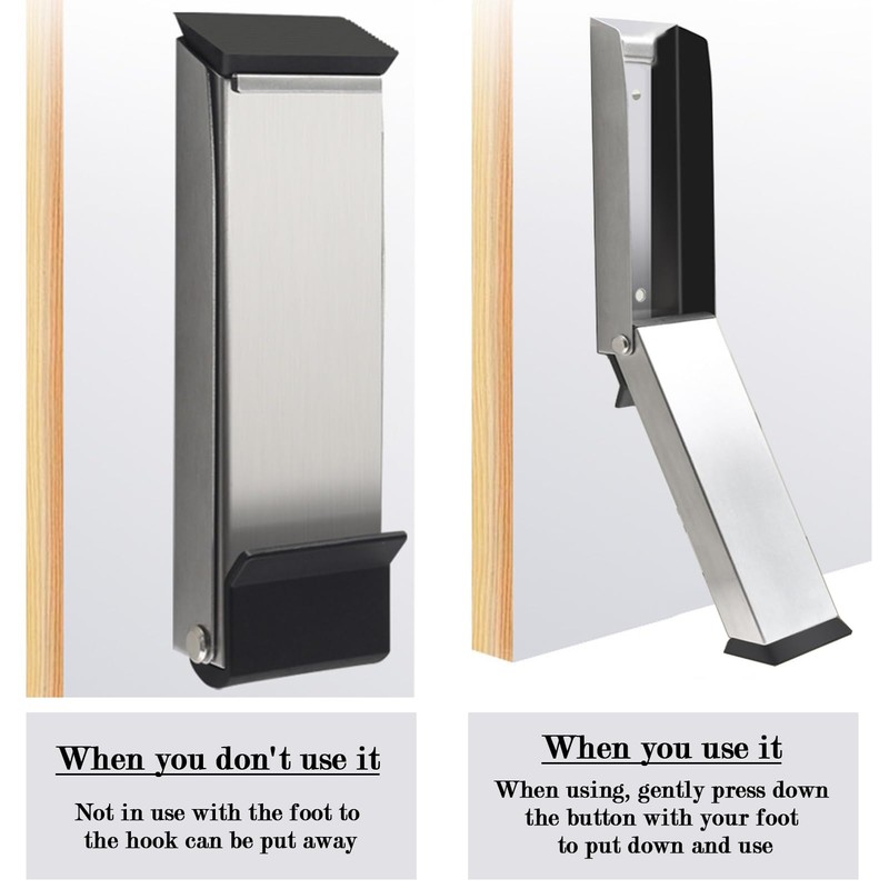 Door Stoppers,2 Door Stop with 2 Doors Slam Stopper,No Drilling
