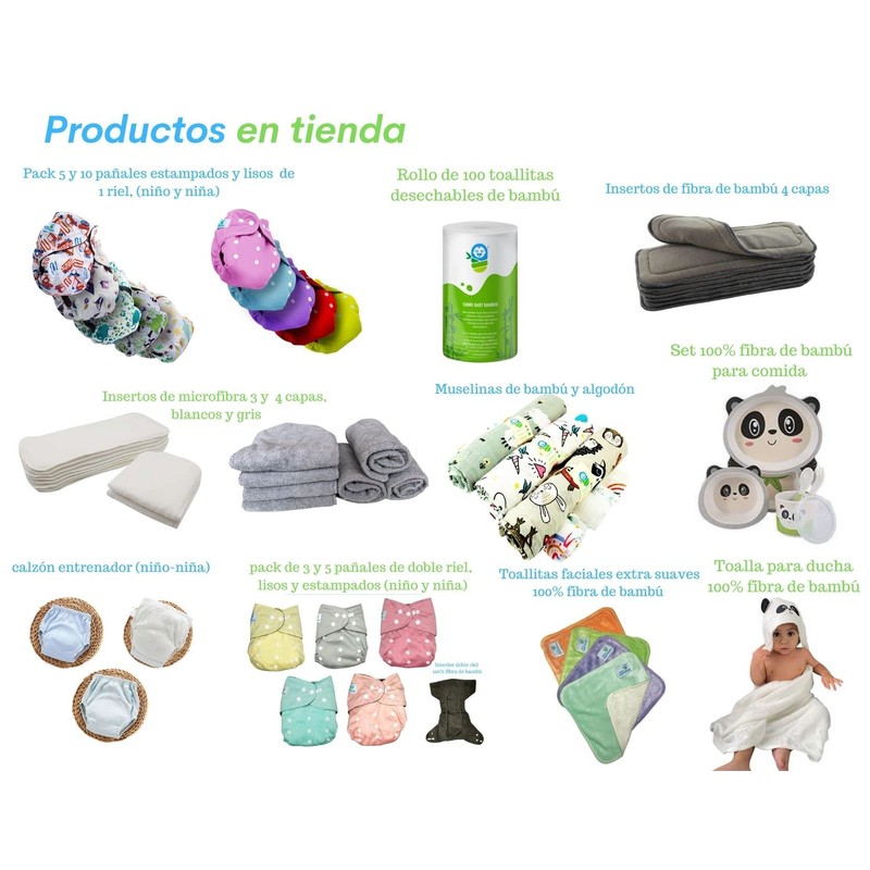 Baby bamboo Pack 3 rollos de toallitas de fibra de