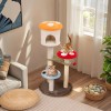 1PC Cute Mushroom Cat Tree with Sisal Scratching Posts Top