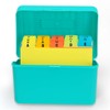 H4D Index Card Holder 4x6 Inches with 25 Poly Dividers,