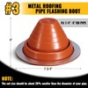 VIVIDA #3 Silicone Metal Roof Pipe Flashing Boot, High Temp