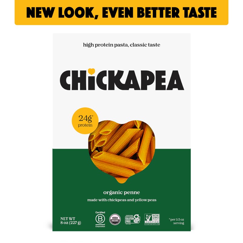Chickapea Organic Chickpea Pasta - Penne - 8 oz (Pack