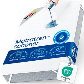 leevitex® Mattress Protector 100 x 200 cm (Set of 2) – Waterproof and Low Noise, Breathable Incontinence Pad with Silent Guard Technology, Oeko-Tex Certified Mattress Protector