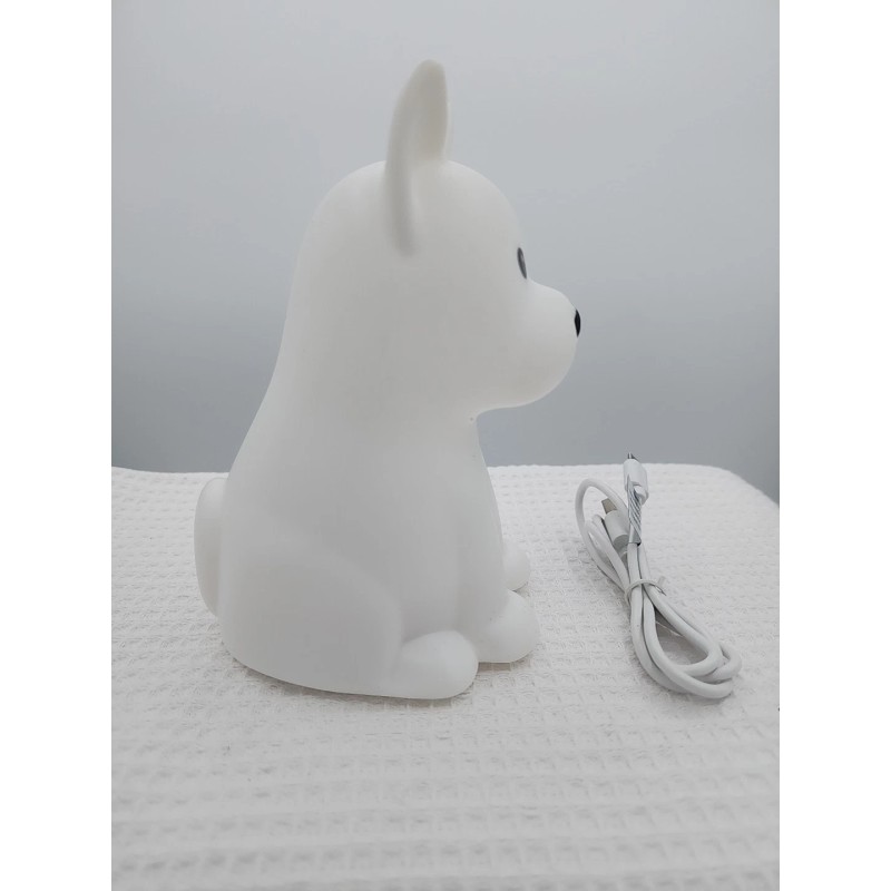 Globe Multi Color LED Rechargeable Silicone Night Light Dog Tucker
