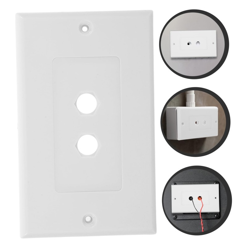 jojofuny Media Wall Connector Speaker Wire Wall Plate with Screws