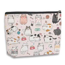 kdxpbpz Cute Cat Makeup Bag Cosmetic Bag Cat Lover Gifts Birthday Gifts for Women Friends