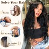 Clip in Hair Extensions Real Human Hair - Black 22