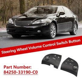 1 Pair Steering Wheel Volume Control Switch Button Replacement for Lexus ES350 2007-2010 Replace 84250-33190-C0 Left and Right Side