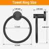 Matte Black Towel Ring 2Pack, SUS304 Stainless Steel Hand Towel