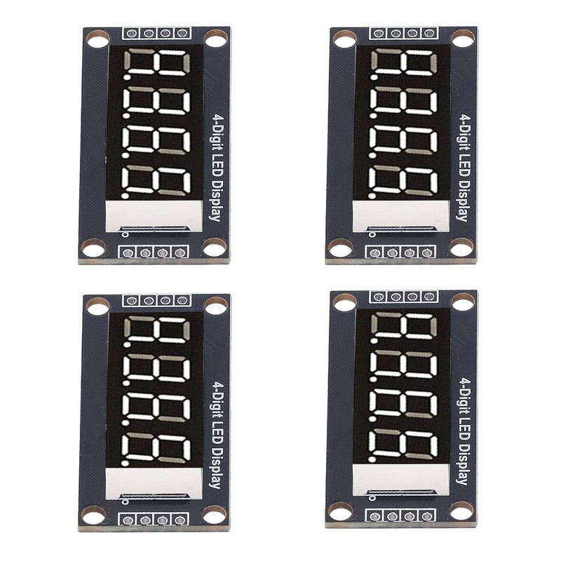 4 Sets Digital Tube Display Module LED 4 Digit 7