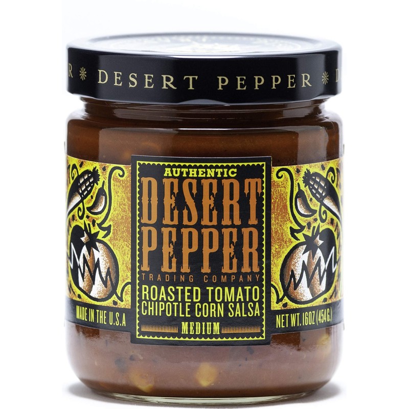 Desert Pepper Roasted Tomato Chipotle Corn Salsa, Medium, 16-Ounce