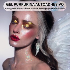 Gel Corporal Purpurina Escamas Sirena, 2PCS Brillos para el Cuerpo, Gel con Purpurina para el Cuerpo y Rostro, Glitter Brillante para Maquillaje de Fiesta de Año Nuevo y Celebraciones (02#03#)