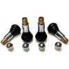 ctr 4 x CHROME Tire Valve Stems Rubber Snap-in w/