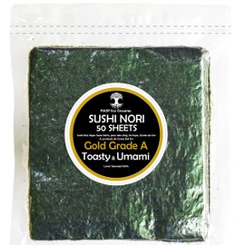 Sushi Nori Seaweed | Lab Tested | South Korean | Top Grade | 50 Sheets 125g | Resealable | UK Company