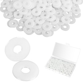 Plastic Washers M6 Large Outer Diameter Washers Nylon Plastic Washers White Washers M6 for Furniture, Cars, Machinery, Pack of 200