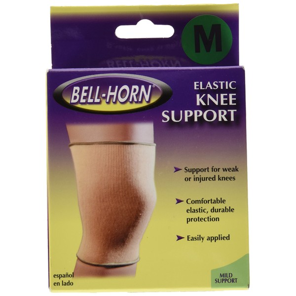 Bell-Horn Elastic Knee Support/Compression Sleeve, Beige, Medium
