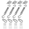 HOMPER Awning Attachment Set, Heavy Duty Sun Shade Sail Stainless