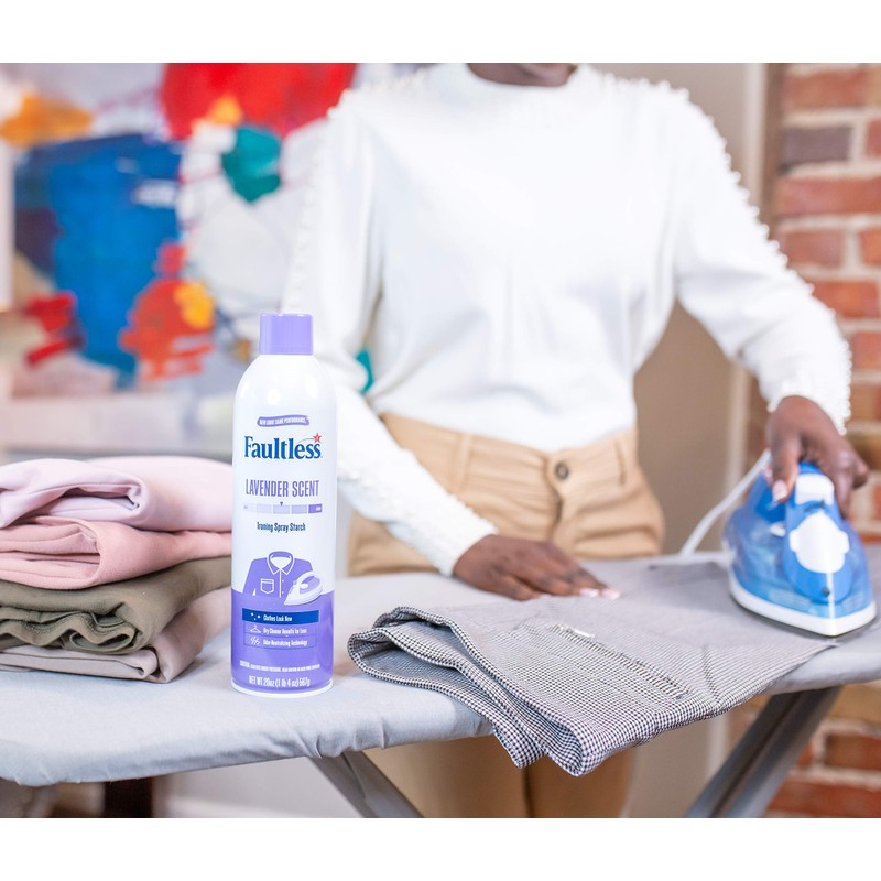 Laundry Starch Spray, Faultless Lavender Aerosol Starch 20 oz Cans