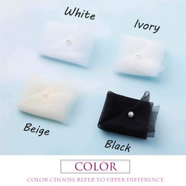 Heread Lace Bride Wedding Veil Short 1 Tier Fingertip Length Bridal Veils Tulle Hair Accessories for Women (White)