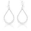 DTPsilver® 925 Sterling Silver Hook Dangle Earrings - Teardrop Twisted