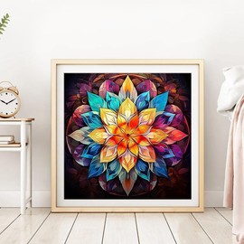 DPDAKIT Diamond Art Kits for Adults, Mandala Diamond Painting Kits for Beginner, 5D DIY Round Full Gem Art Crafts for Home Wall Decor Gift, 12x12inch