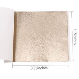 KINNO Gold Leaf Sheets,Gold Foil Leaf Sheets 100Sheets Antique Gold Leaf Gilding Sheets for Arts Crafts, Paintings, Nail Deco, Furniture, 8 x 8.5cm
