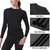 HovSiyla 3 Pack Women's Athletic Compression Long Sleeve Workout Tops