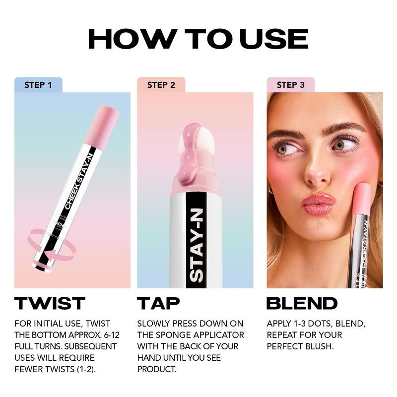 Cheek STAY-N - All-day Liquid Blush - Long-lasting, buildable, ultra-blendable