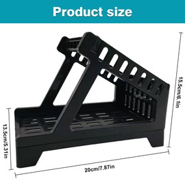 Label Holder for Thermal Label Roll and Fanfold Labels, Label Dispenser for 6x4 Labels, Thermal Label Printer Accessory Label Stand Desktop Printer Holder for Holographic