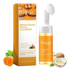 Hoygi Brightening Facial Cleanser with Rose Water, Turmeric Extract & Kojic Acid