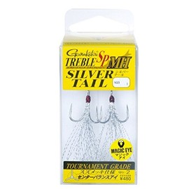 Gamakatsu Triple Hook Treble SP Medium Heavy Silver Tail No. 8 2 Silver 42188