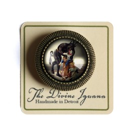 Krampus the Christmas Demon Brooch - Barrel