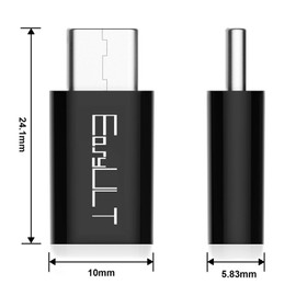 EasyULT, USB C adapter to Micro USB, converter for Galaxy S8, S8+, S8 plus, S9, S9 plus, S10, S10+, S10E, Note 9, Note 10, A20e, A40, A50, P30 lite, P40 lite and other type C devices, 4 pieces