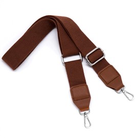 S&loyoe Solid Color Purse Straps Replacement Crossbody Bag Strap Adjustable Wide Guitar Straps for Handbags 1.5inch (Leather pure brown silver)