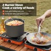 Odoland Portable 2 Burner Camping Stove Propane 17000 BTU/h Gas