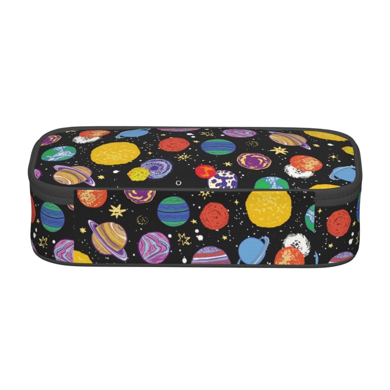 GVGOAGL Cartoon Space Planet Pencil Case Organizer Big Capacity Pencil