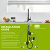 Tohlar Black Touchless Kitchen Faucet with Pull Down Sprayer, Stainless
