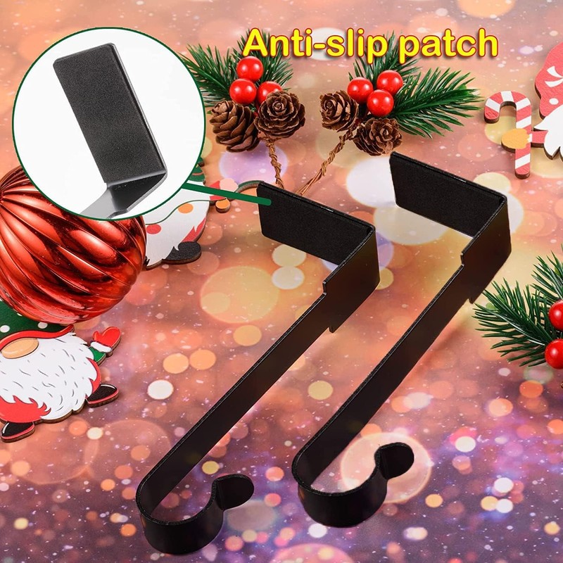 Guojanfon 4 Pack Christmas Stockings Holder Hanger, Metal Hooks for