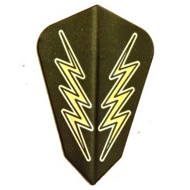 3 Sets #3251 AmeriThon Black/Gold/Silver Lightning Dart Flights