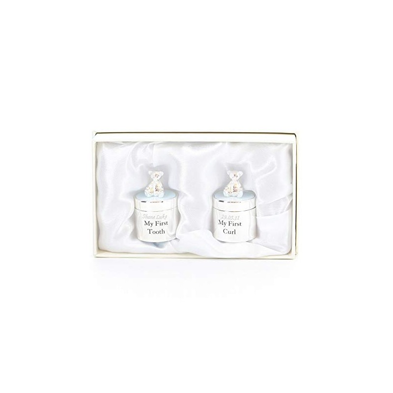 Bambino Silverplated First Tooth & First Curl Box Set -