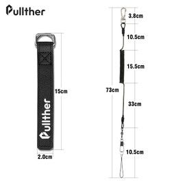 Pullther I01 Butt Belt Fishing Rod Drop Prevention Butt Rope Spiral Cord Fishing Rod Drop Prevention Set of 4