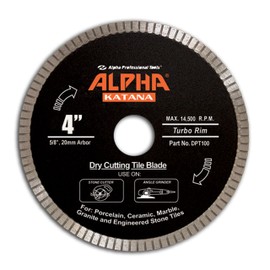 Alpha Katana 4-1/2" Dry Diamond Blade
